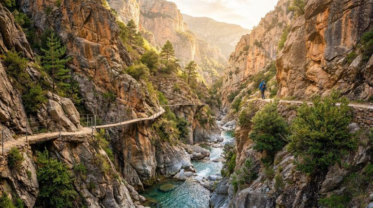 Gorges de Carança : le guide des corniches et passerelles